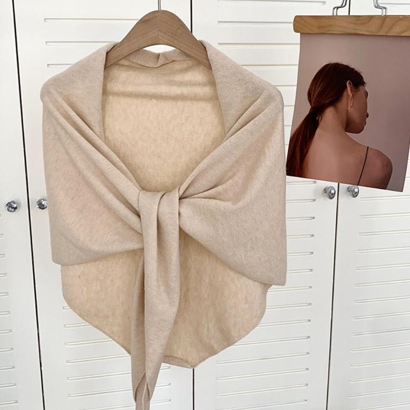 Универсальный вязаный шарф Легкие накидки Модные дышащие пончо Теплый зимний аксессуар