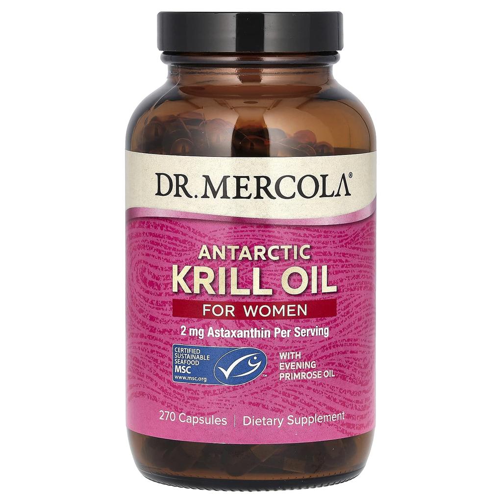 Dr. Mercola Antarctic Krill Oil for Women, 270 Capsules