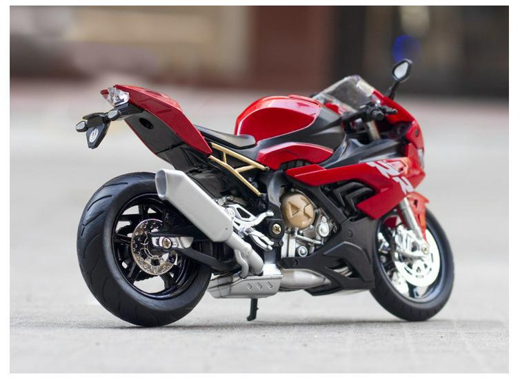 1:12 Игрушечный мотоцикл из сплава Kawasaki Ducati со звуком, светом и скользящим движением
