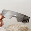 A Pair of Punk Futuristic Technology Frameless Glasses Made of PC Material Street Pography Glasses for Women