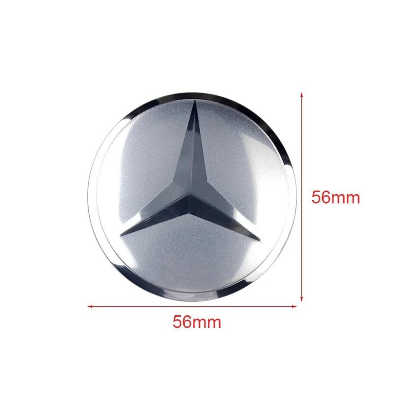 GLC GLB 4pcs 56mm Car Wheel Center Caps Stickers For Mercedes Benz AMG E S C A B Class GLE GLS CLS GLA GLK GLB W205 W206 W221 W