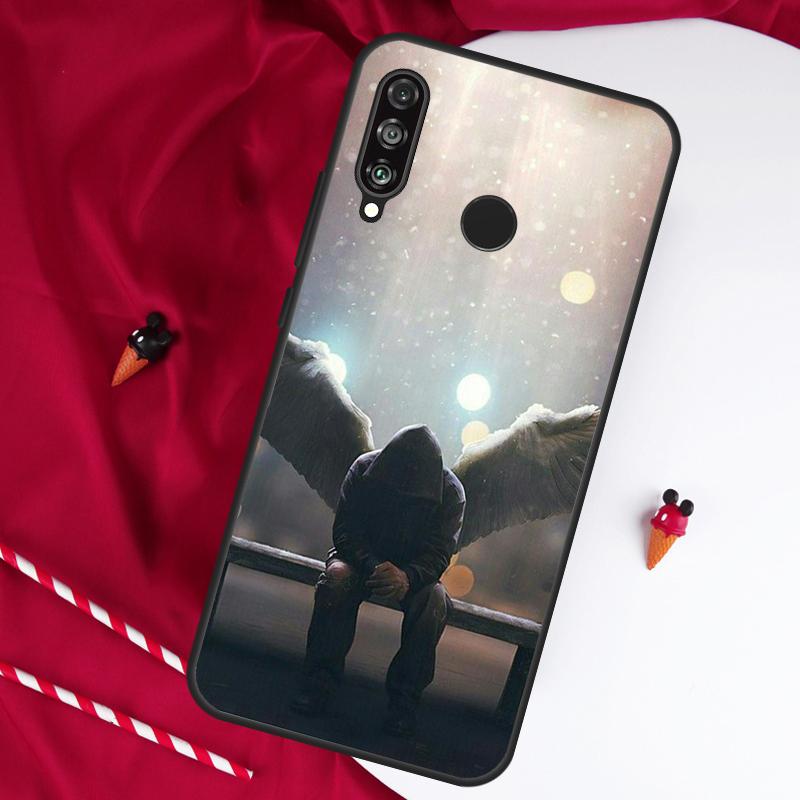Чехол для Huawei Nova 12s 11i 12i 7i 8i Y73 Y70 Y90 Y60 Y72 Y61 Y91 9 10 SE P30 Pro P40 Lite с рисунком «Крылья падшего ангела»