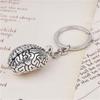 Jewelry Bag Pendant Car Keyrings Brain Key Holder Bag Hanger Human Cerebrum Keyring 3D Keychain