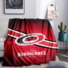 Hurricanes Team Spirit Throws Blanket Flannel Blankets Plush for Couch Bed Gifts for Men Women Travel picnic blanket Christmas fan gifts