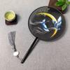 Round Embroidery Round Fan Wooden Handle Hanfu Hand Fan Portable Dance Fan  Wedding Gift