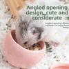 Cute Ceramic Hamster Food Bowl Anti-Rollover Slanted-edged Pet Feeding Bowl Non-Slip Anti-Spill Water Food Bowl Cage Accessory