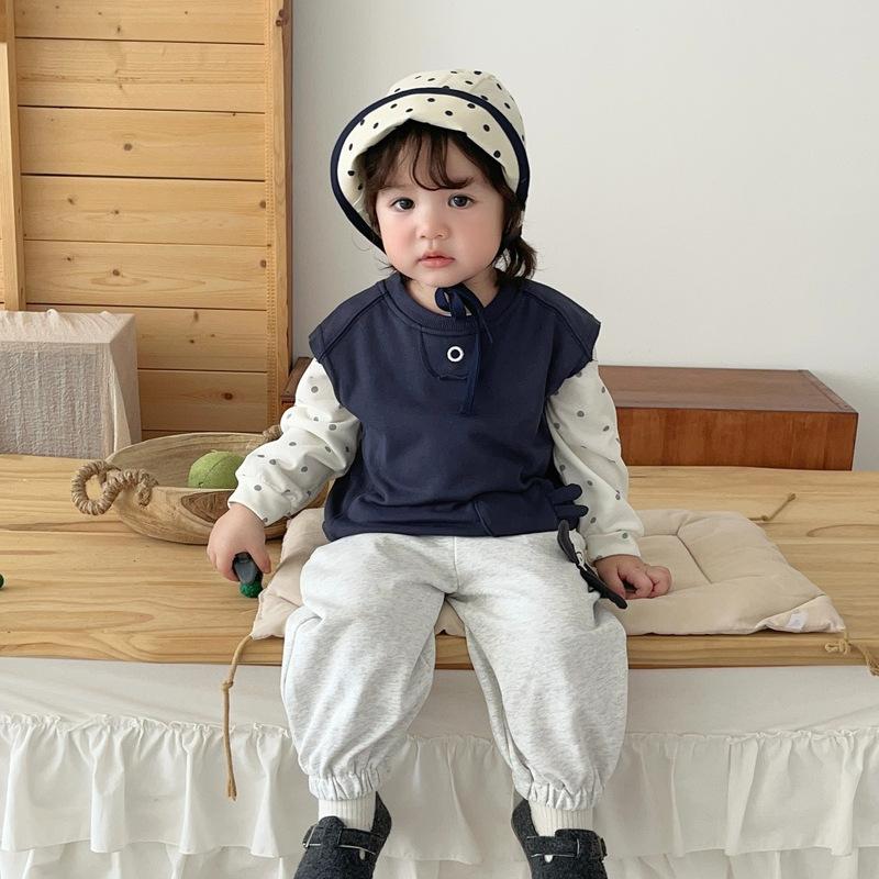Han Fan Baby Autumn Suit New Handsome Little Boy Spring And Autumn Vest Bottoming Shirt Sweatpants Three-Piece Set