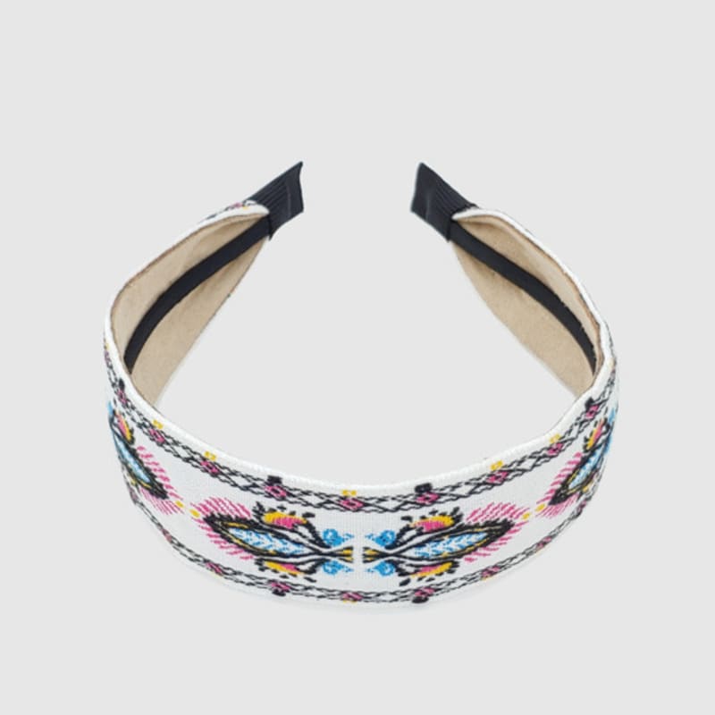 LALA Импортное кружево Этническая повязка для волос P-WHITE