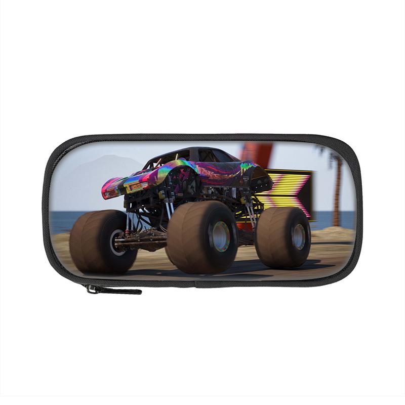 Пенал для хранения Monster Jam, большая вместимость, практичный, с мультяшным принтом, лучший подарок на день рождения для учеников и учениц