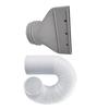 A74G-Flat Hose Adapter Window Vent Kit Air Conditioning Hose Connector Portable Ac Hose Coupler With Pipe