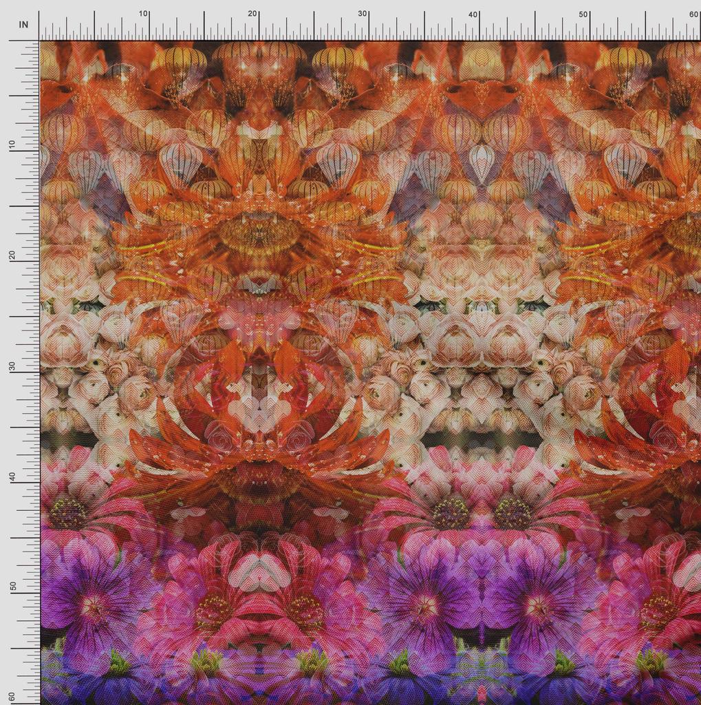 Soimoi Японский креп-атласная ткань с принтами на ткани с маргаритками и полевыми цветами по метрам 42 дюйма