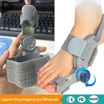 Унисекс Корректор косточки большого пальца стопы Вращающийся разделитель пальцев ног Выпрямитель Регулируемый педикюр Корректор пальцев ног