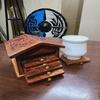 Tea Rustic  Coasters Wooden Hut 8.89cm Beautiful Handmade Christmas Gift