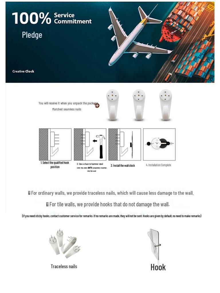 Современные минималистичные роскошные настенные часы для гостиной или ресторана - Установка без сверления, Элегантный декор