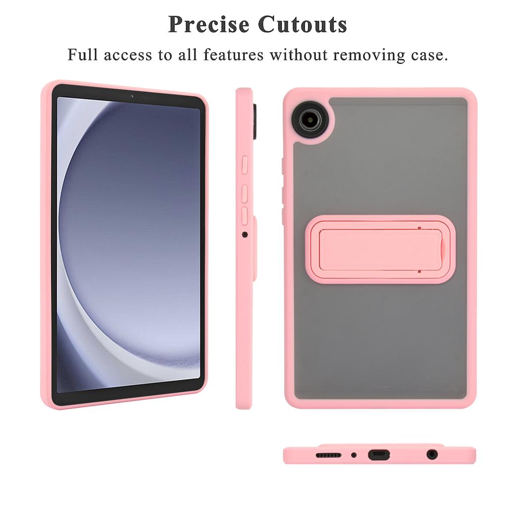 For Samsung Galaxy Tab A9 Case with Kickstand TPU+PC Skin-Touch Tablet Cover