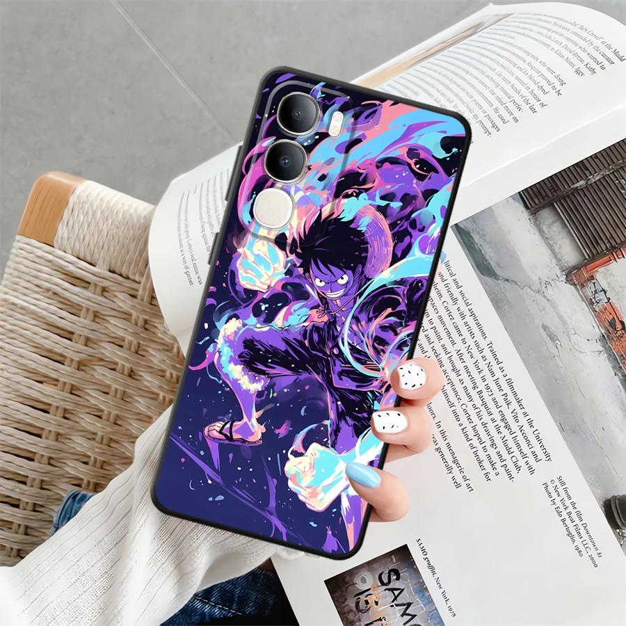 Крутой аниме чехол с Луффи для Vivo V25 V30 Y51S Y78 Y71 Y91 Y52S Y93 V29 V27 Y53S Y75 Y81 V21E V23 Y50 Y95