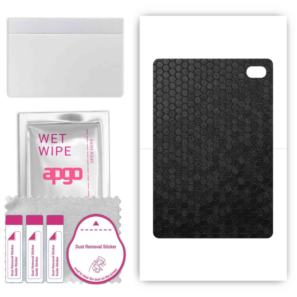 apgo Skin Sticker Film Foil Vinyl for the BACK Compatible with Asus Adolpad P030, Scratch-resistant, Easy To Install - Black Honeycomb