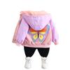 Girl's Spring and Fall Jacket Middle and Big Children Hooded Sports Jacket