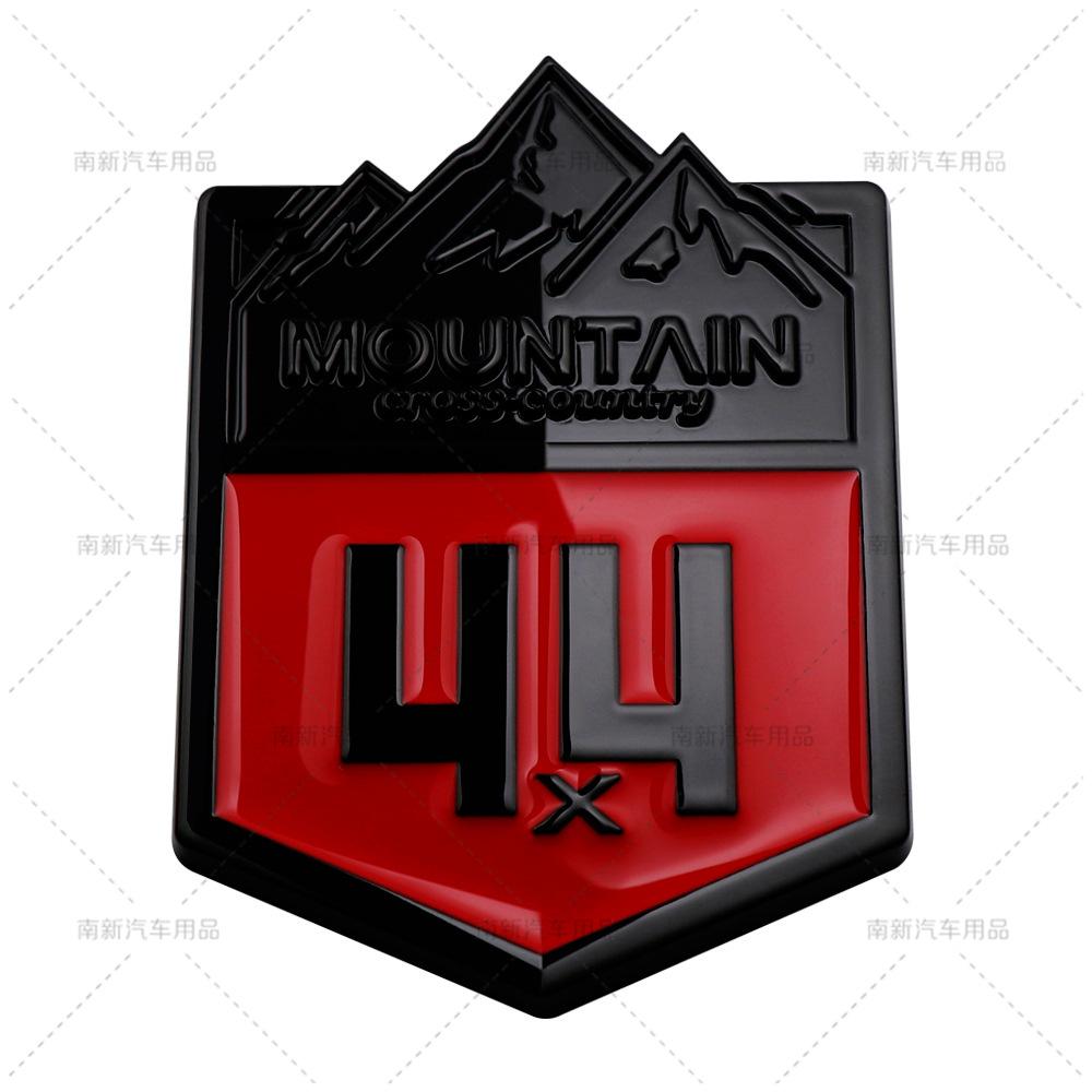 Металлический значок 4X4 Mountain Cross Country Эмблема Наклейка на решетку радиатора Автомобильные наклейки для Compass Grand Cherokee Wrangler Автостайлинг