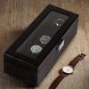 Baskiss Wooden Watch Watch Storage Luxury Watch Collection Case Case, Box, (5 Watches)