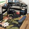 1pc Anime Monkey Floral Chair Mat - Office Desk Rug with Natureza e Feminina Design, Anti-Slip Carpet for Home Decor, Suitable for All Seasons and Per