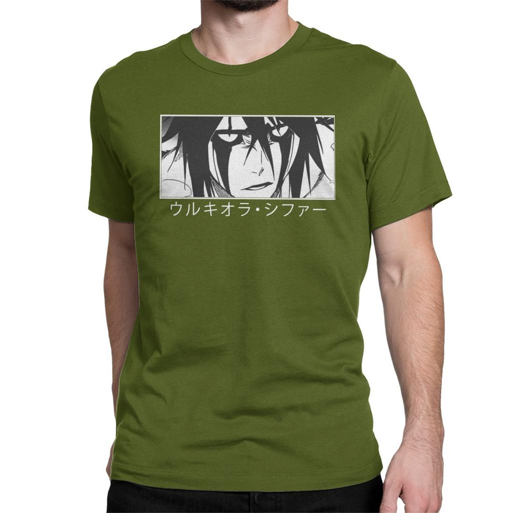Ulquiorra Cifer Anime Bleach T Shirts Men's Cotton Funny T-Shirt Crew Neck Tee Shirt Short Sleeve Clothing 4XL 5XL 6XL