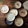 8inch Japanese Dessert Salad Dinner Plate Ceramics Pasta Cake Serving Dish Dipping Sauce Dishes Hand-painted Tableware