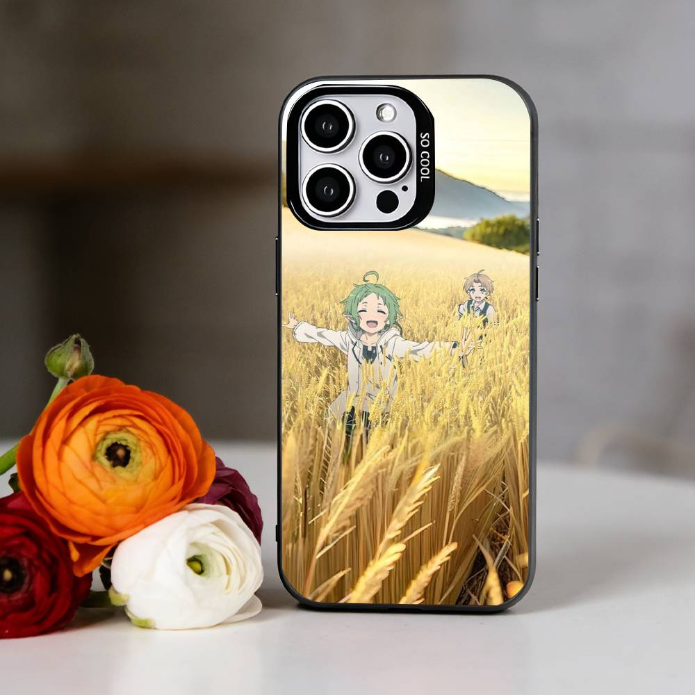 Чехол для телефона в стиле аниме M-Mushoku T-Tensei для iPhone 17,16,15,14,13,12,11 Plus,Pro Max,XS,Цветной серебряный внутренний чехол
