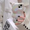 Корейский милый 3d лазерный медведь прозрачный чехол для телефона для Iphone 14 13 12 11 Pro Max стильный силиконовый противоударный мягкий чехол Funda