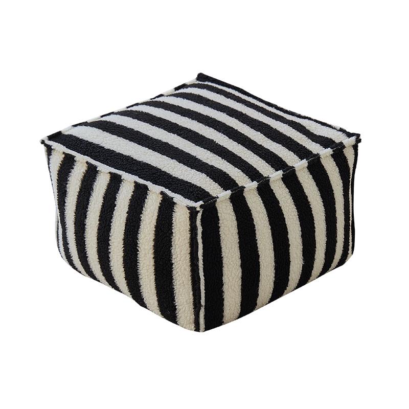 Чехол для сиденья из плотного бархата и овечьей шерсти, без наполнителя, пуф, пуф, мягкий флис, чехол для подушки для ног, без наполнителя, футон