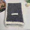 Retro Style Knitted Scarf Korean Style High End Thickened Warm Shawl Autumn and Winter Wool Soft and Waxy Versatile Scarf