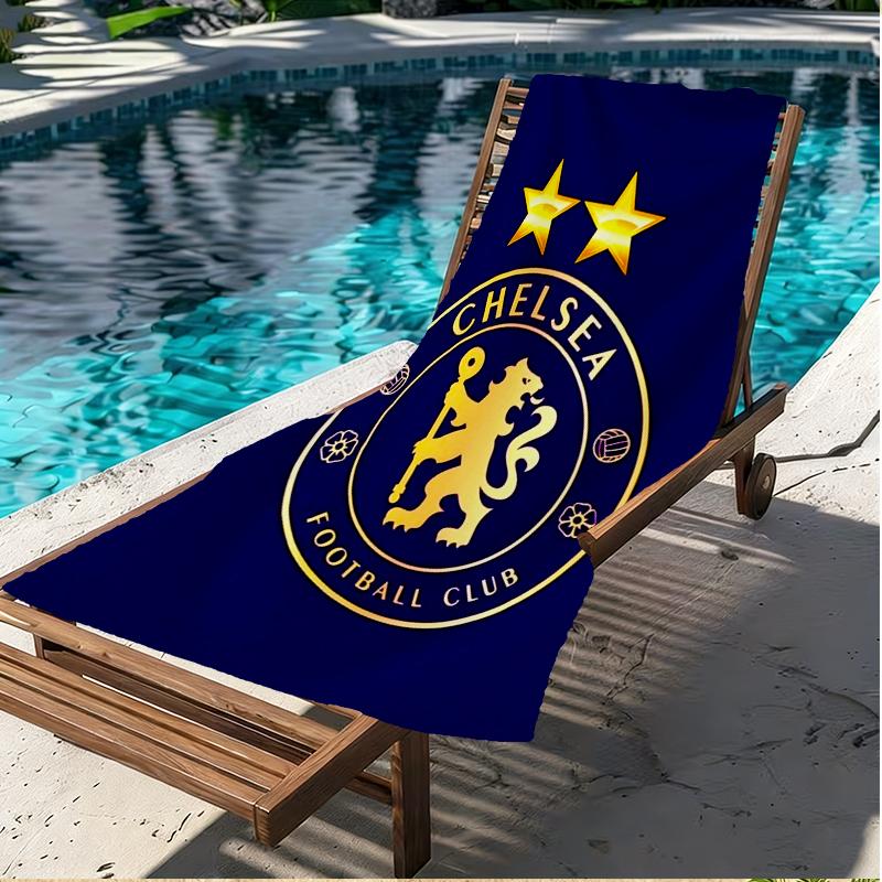 Chelsea F.C Print Beach Towel, Versatile Lightweight Absorbent Beach Towel for Pool Surf Yoga Bathroom, Perfect Birthday Holiday Gift