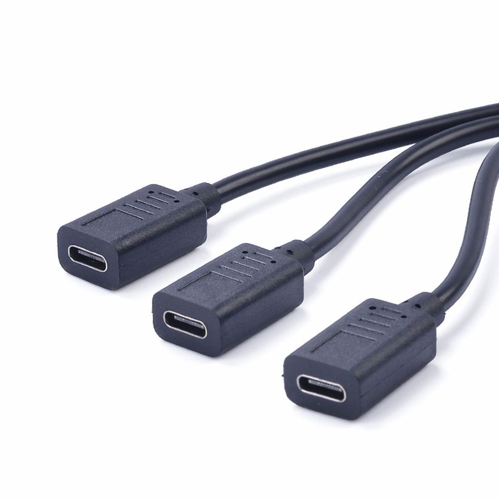 USB C 1 Штекер на 3 Разъема Разветвитель Передача Данных Зарядка Поворот на 180 Градусов Удлинитель Разветвитель Кабель для Смартфона
