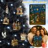 2025 Road To Bethlehem Advent Calendar 24 Acrylic Ornaments with Biblical Themes Christmas Tree Countdown Decor for Home Holiday