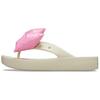 Classic Cloud Bow Simple Anti-Slip Antibacterial Flip-Flops Women Footwear Bone-White 210182-2Y2