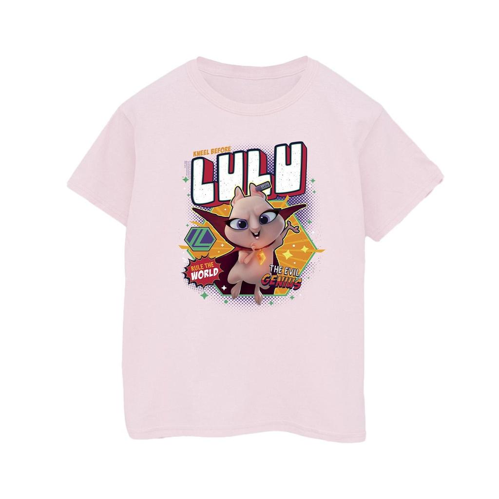 DC Comics Womens/Ladies DC League Of Super-Pets Lulu Evil Genius Cotton Boyfriend T-Shirt