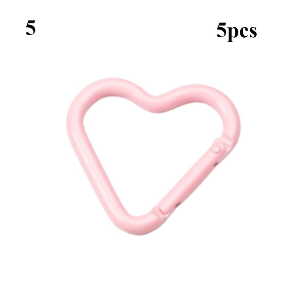 5 шт. карабин в форме сердца разноцветные пряжки для ремня сумки новые застежки-кнопки зажимы кошельки сумки