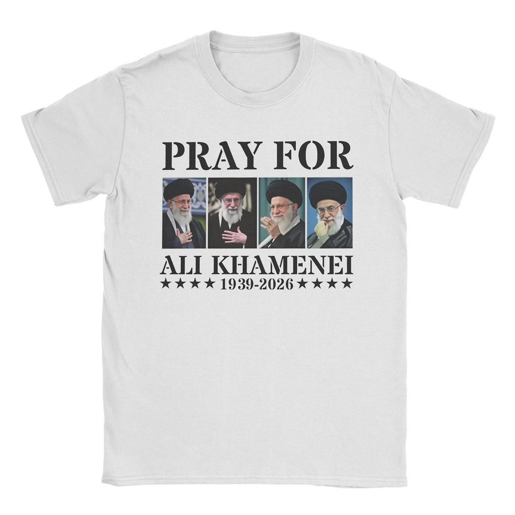 Justice for Ali Khamenei T-Shirt Summer Pure Cotton T Shirts For Men's Leisure Print Tshirt Short-Sleeve Aesthetic Top Tees