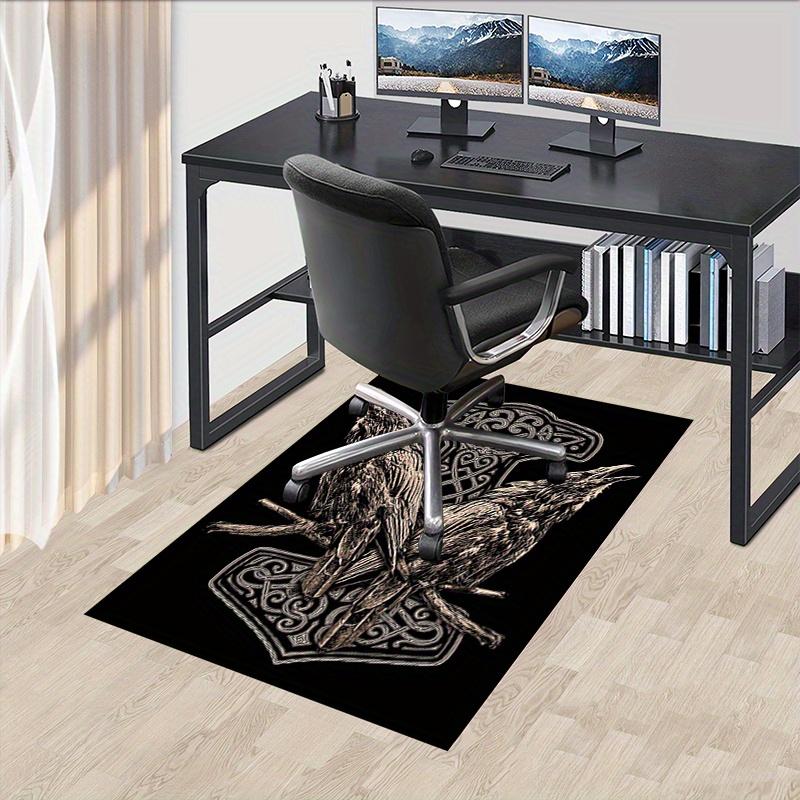 1pc. Nordic Viking Raven Thor Hammer Home Office Chair Rug Outdoor Gift Carpet Mat