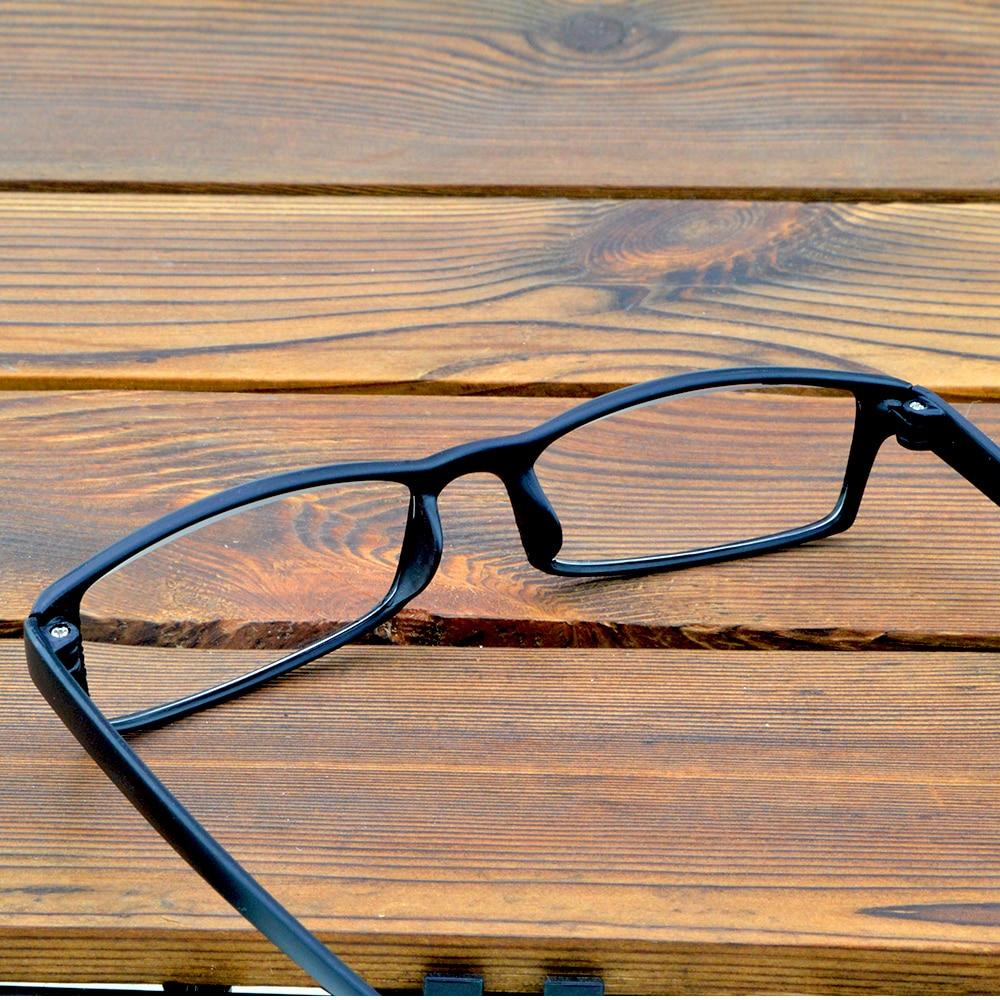Противоусталостные линзы TR90 с прямоугольной черной оправой во всю оправу, очки для чтения от +0,75 до +4