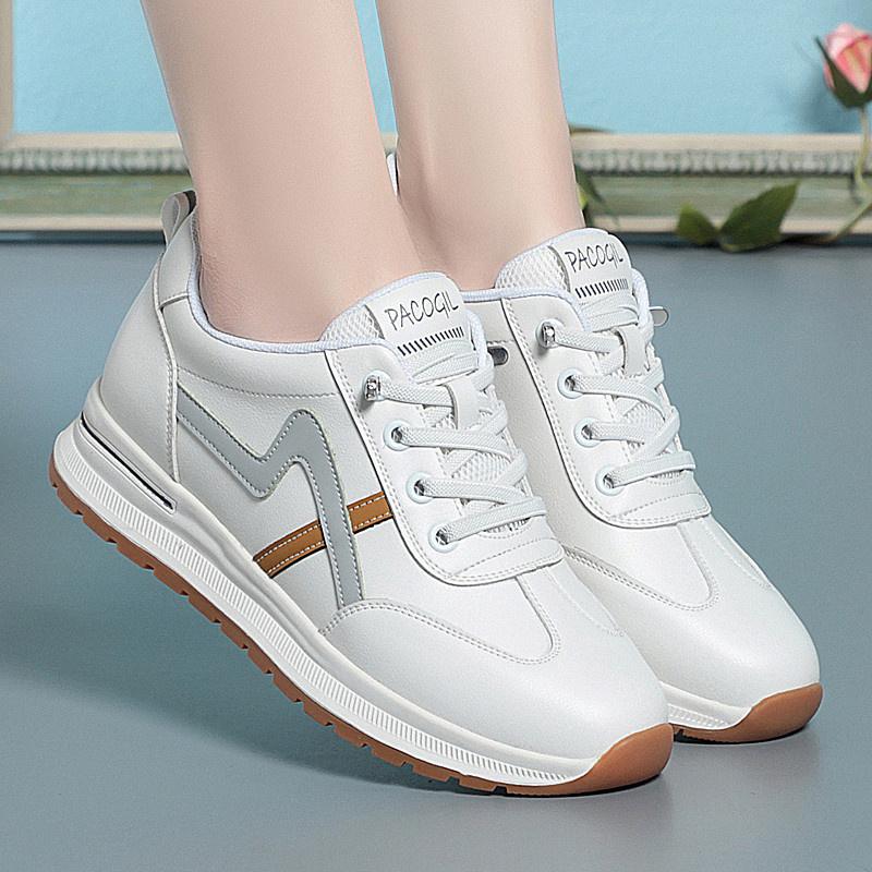 Fashion Spring Autumn Women Casual Soft Sole Shoes Non-slip Outdoor Grass Walking Sneakers Training Comfort Soft Leather Flat Shoes