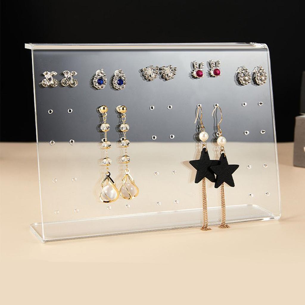 50/80 отверстий акриловый держатель для сережек органайзер для сережек-гвоздиков стеллаж для хранения ювелирных изделий витрина для сережек стенд