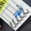 Fish Hook Multiple Purpose Carp Fishing Hook With Line Fishing Hooks Carbon Steel Barbed Hooks