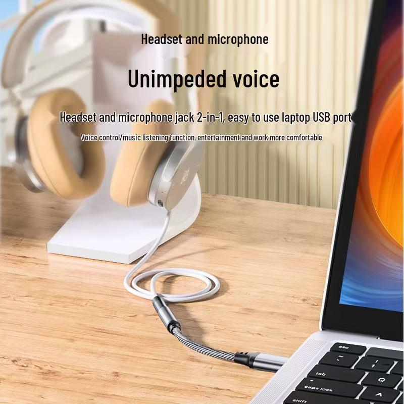 Аудиоадаптер-кабель USB-C на 3,5 мм для наушников