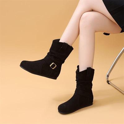 Женские ботинки Мартина на скрытой платформе Осень/Зима 2025 - Французские короткие ботинки с драпировкой