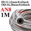 1M-6M AN4 AN6 AN8 AN10 AN12 Universal Car Fuel Hose Oil Gas Cooler Hose Line Pipe Tube Stainless Steel Braided Inside CPE Rubber 7