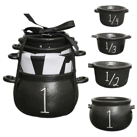 Мини Черный Котел Хэллоуин Ведьмин Котел Горшок Ведро Многоцелевая Маленькая Конфетница для Хэллоуина Угощение или Жизнь Вечеринка Сувениры