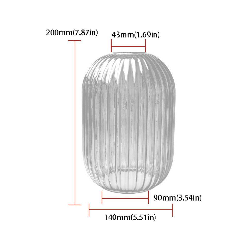 Striped Vertical Striped Hand Blown Glass Decorative Cover Glass Lamp Shade Pendant Light