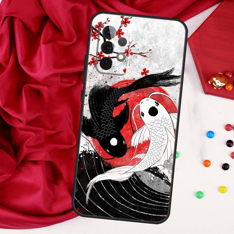 Рыба Кои Инь Ян Для Samsung Galaxy A15 A55 A53 A33 A35 A22 A32 A52 A54 A34 A14 A56 A36 A26 A16 A05 A06 Чехол