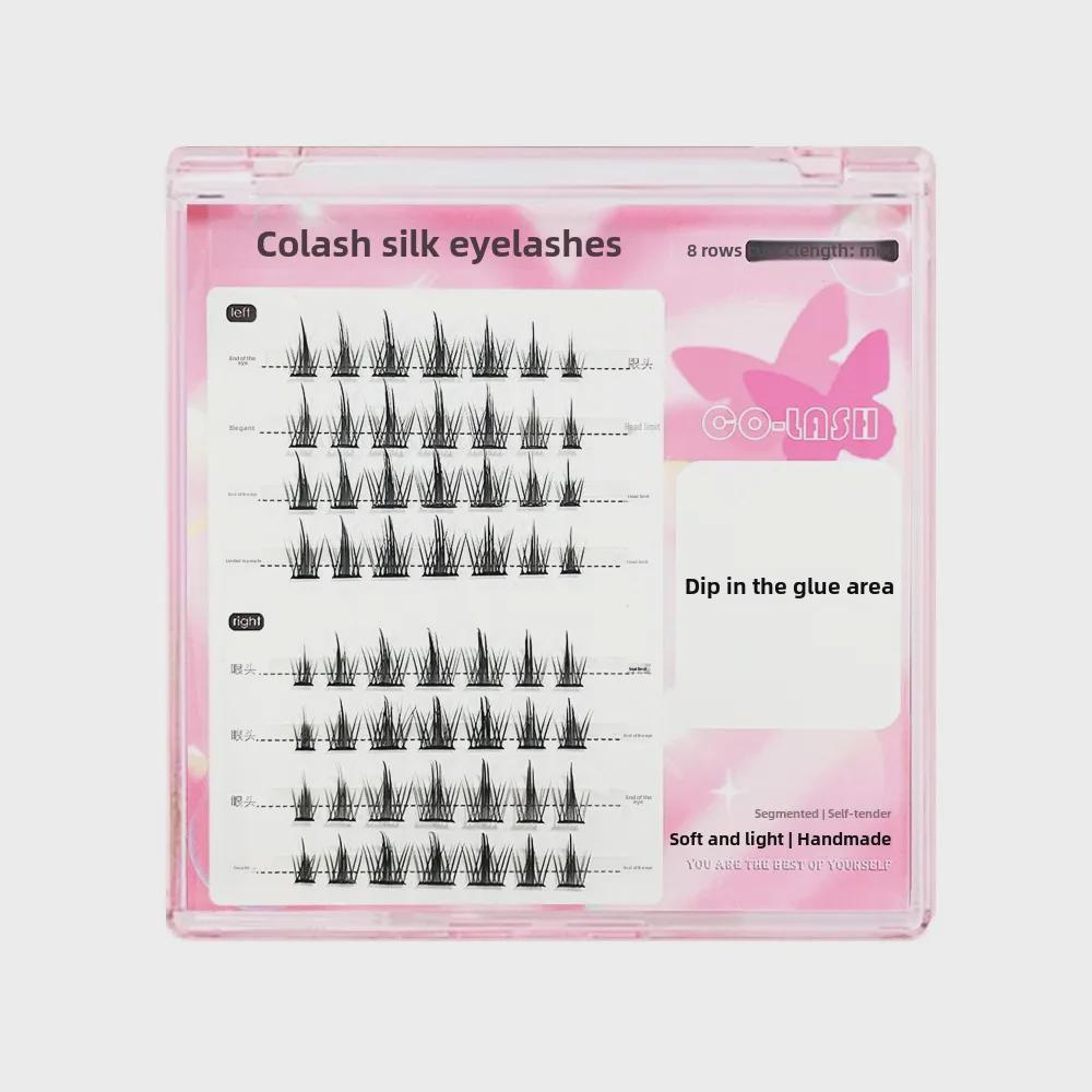 Coolles Pure Desire Белый Лунный Свет Ресницы - Ультратонкое Основание, Густой Стиль Маленького Дьявола, Предварительно Нарезанные для Легкого Нанесения.